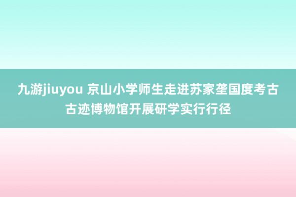 九游jiuyou 京山小学师生走进苏家垄国度考古古迹博物馆开展研学实行行径